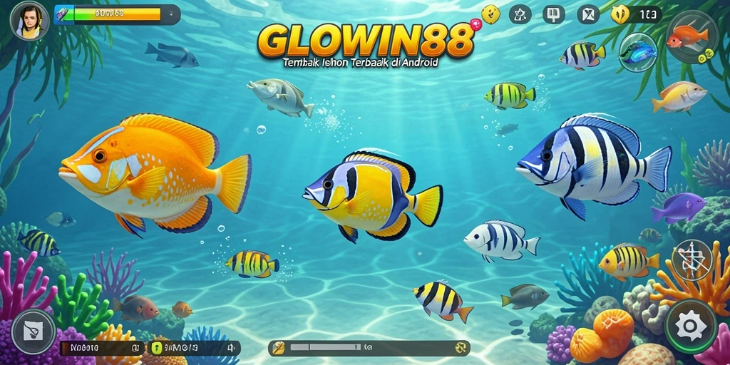Tampilan gameplay Tembak Ikan yang memukau dari GLOWIN88.