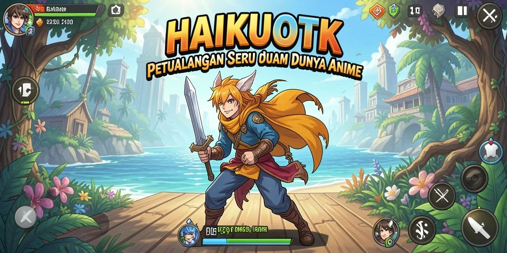 Tangkapan layar menunjukkan aksi seru dalam permainan HAIKUOTK.
