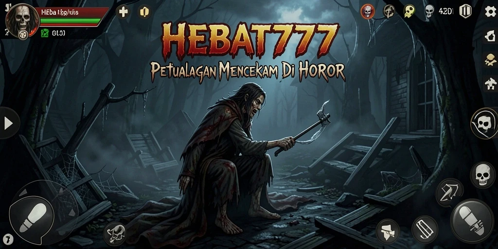 Tampilan gameplay HEBAT777 yang menyeramkan dan intens.