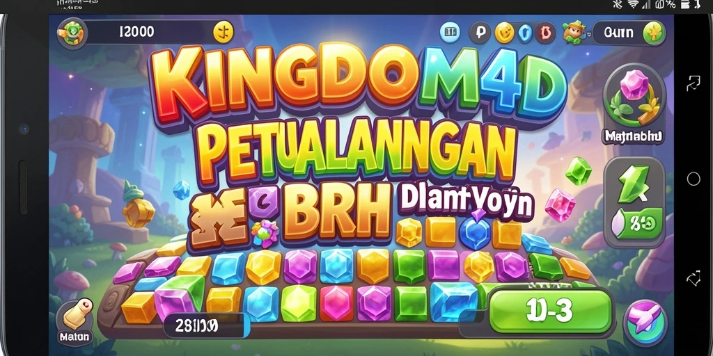 Tampilan gameplay seru KINGDOM4D dengan permata berwarna-warni.