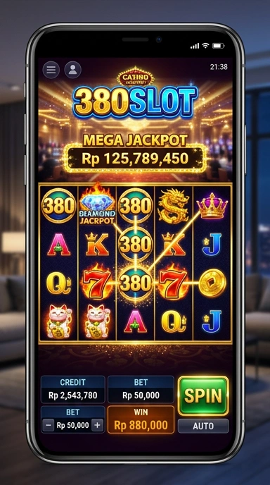 Tampilan antarmuka pengguna aplikasi 380slot yang menarik.